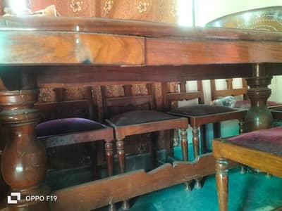 Original teak wood dining table