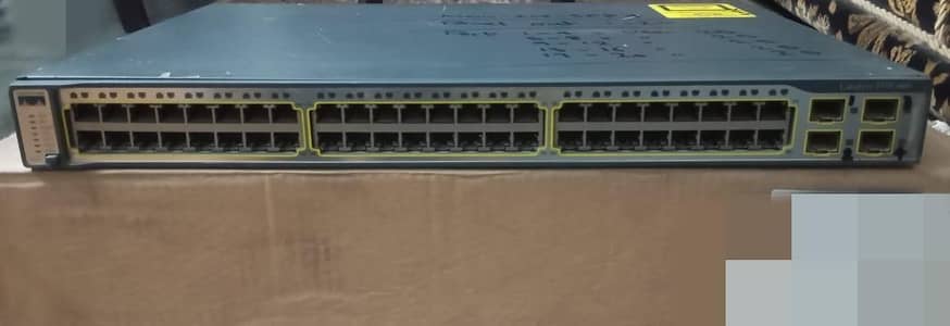 Cisco 4-SFP ports + 48-RJ45 ports 100% working condition.