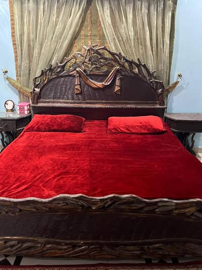 pure chinyoti king bed