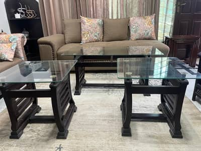 3  tables of drawing room of shesham wood