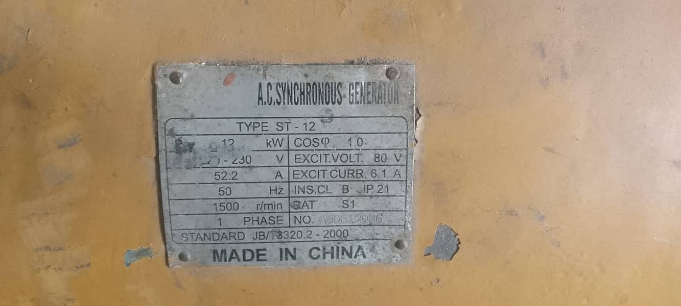 12kva denmo working condition 1