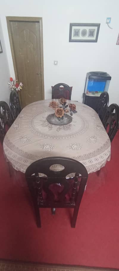 6 chair wooden dinning table