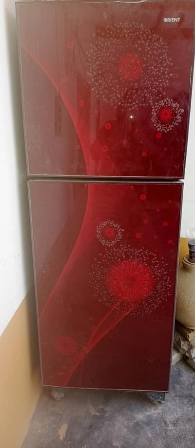 Orient Fridge Red  Color glass Door