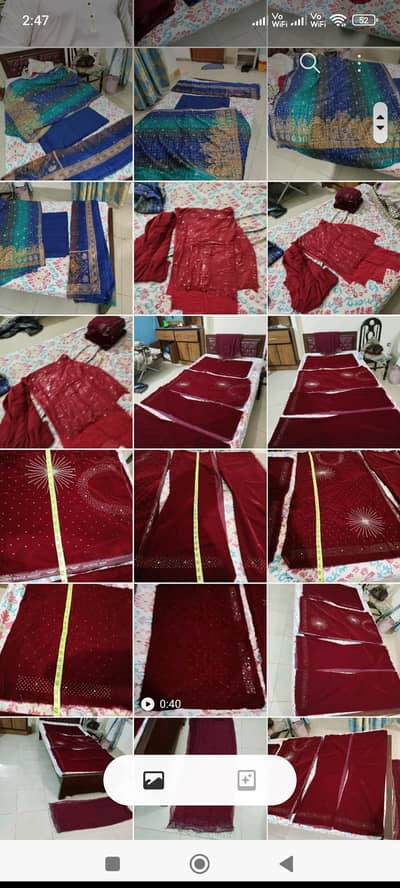 3 suit forr sell velvet unstitched suit 3 peace