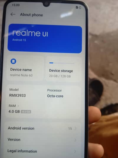 realme not 60 4/128gb all ok ha 10by10