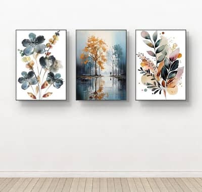 Wooden abstract wall art  frames 8x11