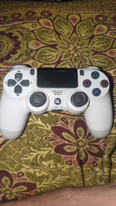 PS4 wireless controller in white with box