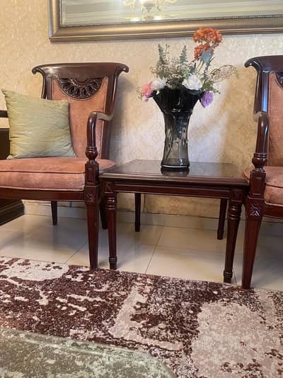 Beautiful solid wood chairs with a table set