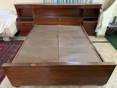 Used solid wooden bed