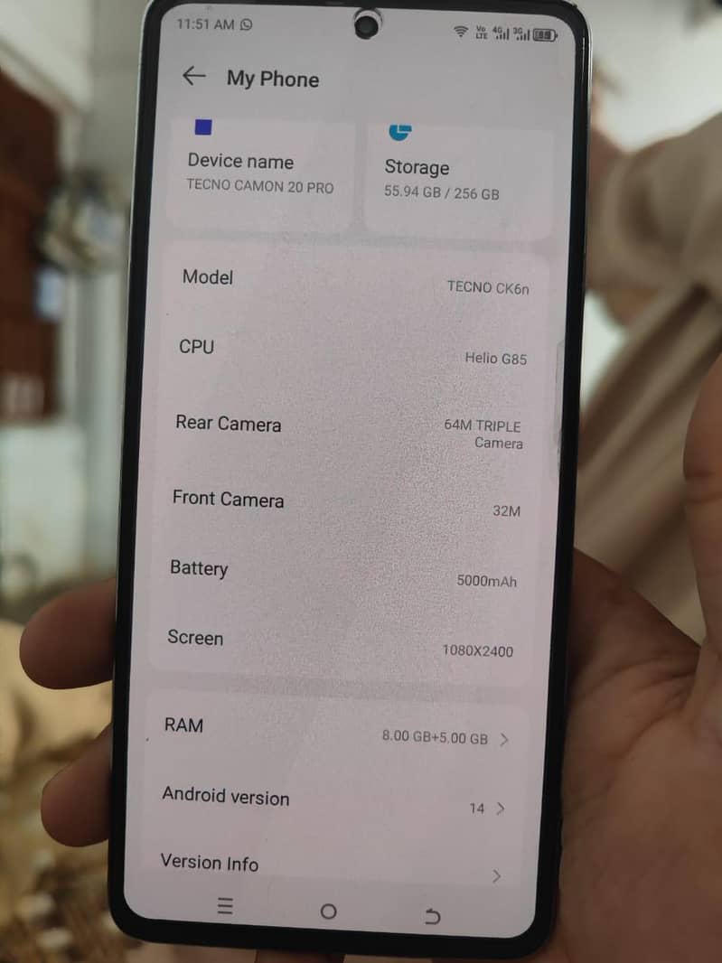 Tecno Camon 20pro 7