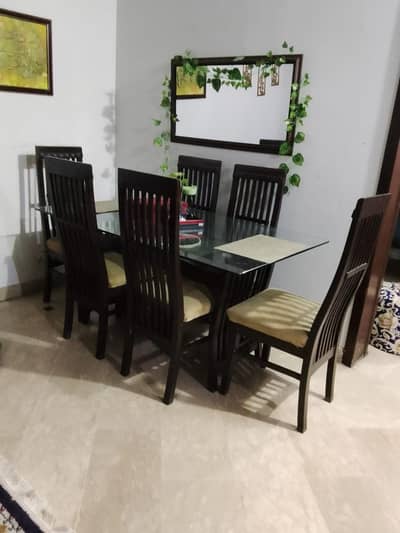 SOFA 3 AND 2 SEATERS | DINNING TABLE | ROOM MIRROR