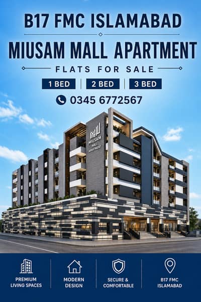 B17 FMC MIUSAM MALL APARTMENT 3 Bed Room Open Margalla Facing