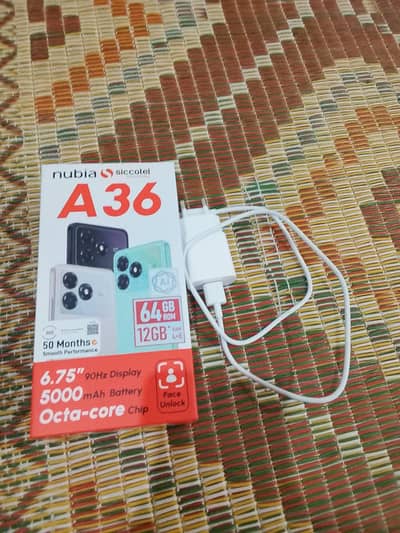 Nubia A36 64GB/12GB RAM (7 Days Used) - Box Pack with Charger