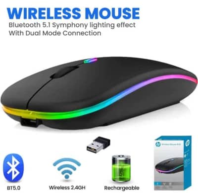 RECHARGEABLE WIRELESS MOUSE BT/USB
