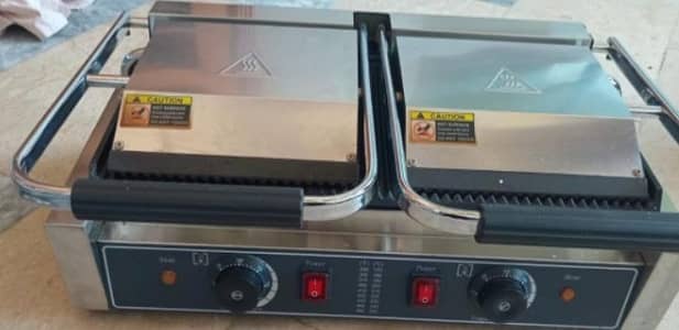 Commercial Double Panini Grill / Sandwich Maker Heavy Duty