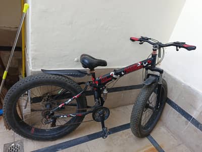 Fat Tyre Folding Bicycle Good Condition Gears