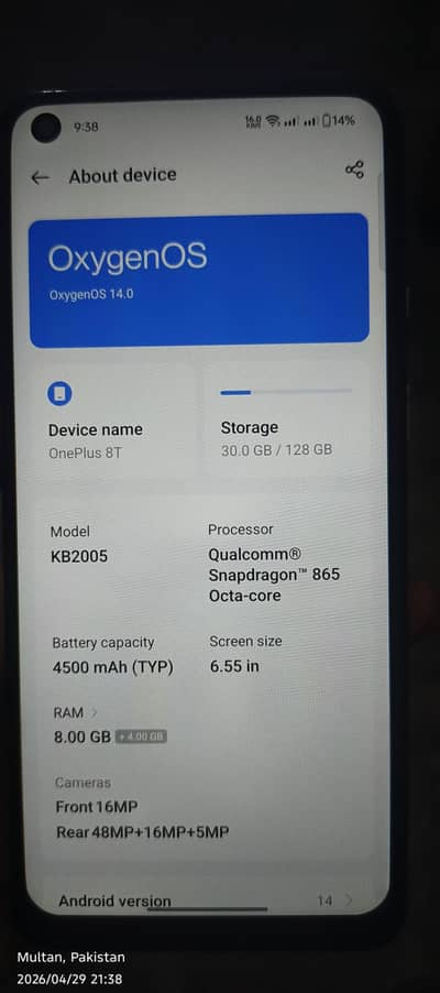 oneplus 8 dual sim Snapdragon 865