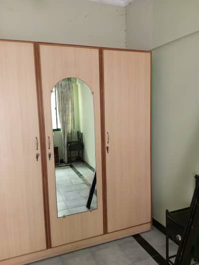 Wooden Almari 3 door wardrobe cupboard for sale