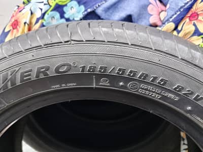 SLIGHTLY USED 15" TUBELESS TYRES