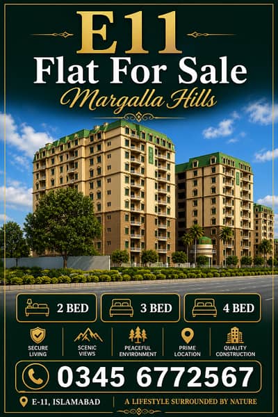 E11/1 MARGALLA HILLS 3 BED Room Open Margalla Facing