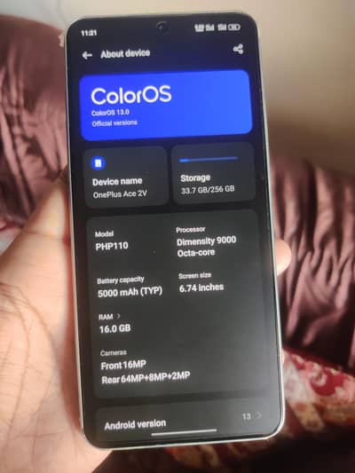 OnePlus ace 2v 16/256 10/10