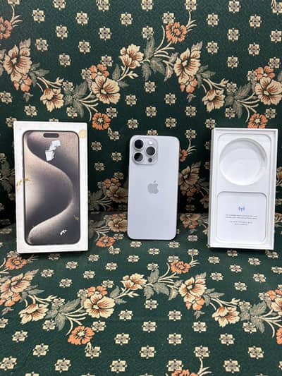 iphone 15 pro max 91 health with box 256gb