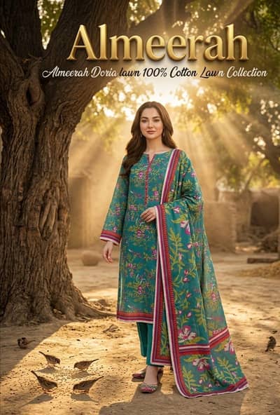 Premium Printed Cotton Lawn 2 piece,3 piece Stitched and Unstitched.