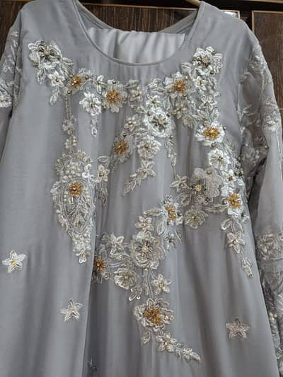 Fancy pure chiffon dress party wear wedding dress
