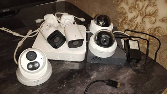 UNV CCTV Camera Set 5 Cameras + NVR + PoE Switch Complete Setup