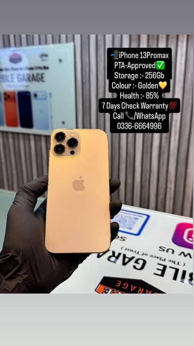 Iphone 13Promax 256gb Pta Approved Golden