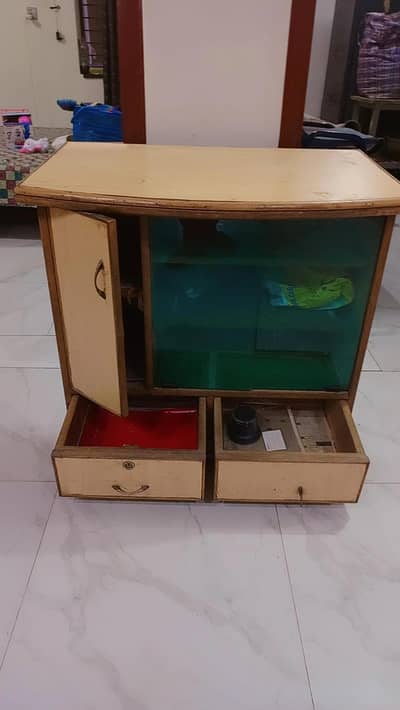 Tv trolley with cabinets.