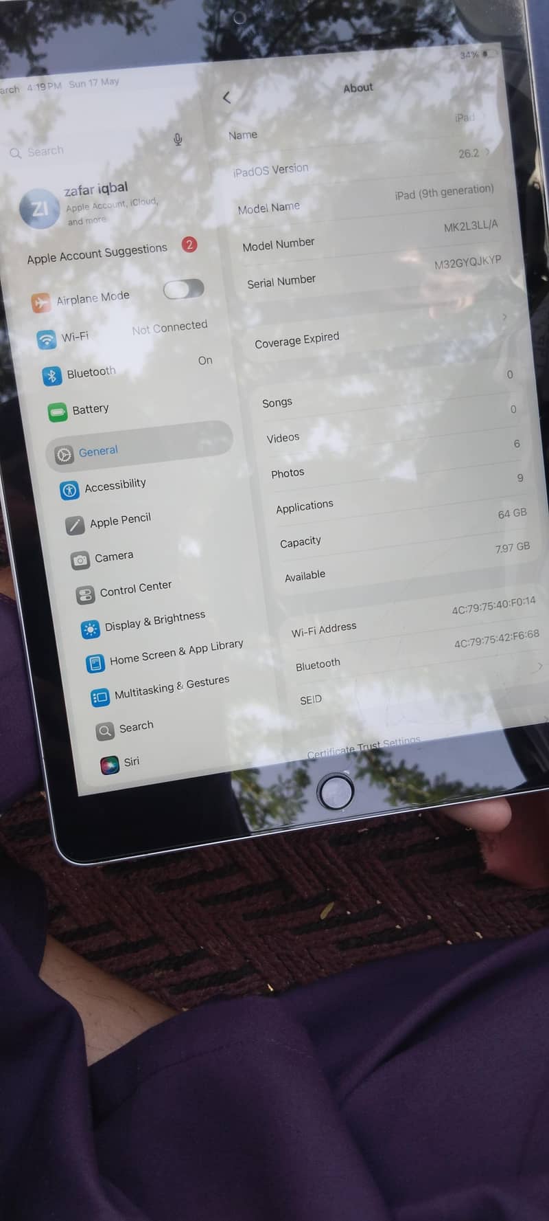 IPad 9th generation 10/10 condition 2