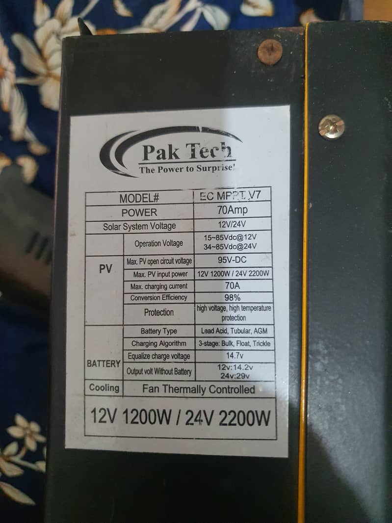 Paktech mppt controller 70A 5