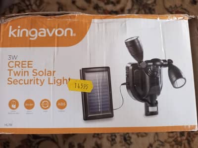 twin solar security light