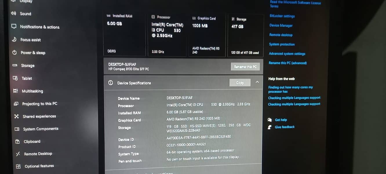 Hp. Desktop Pc 9