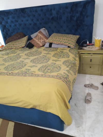 bed and side table