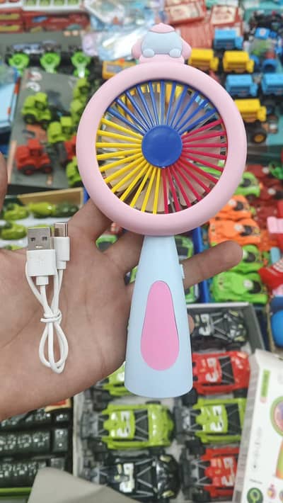 Mini rechargeable fan  with LED lights