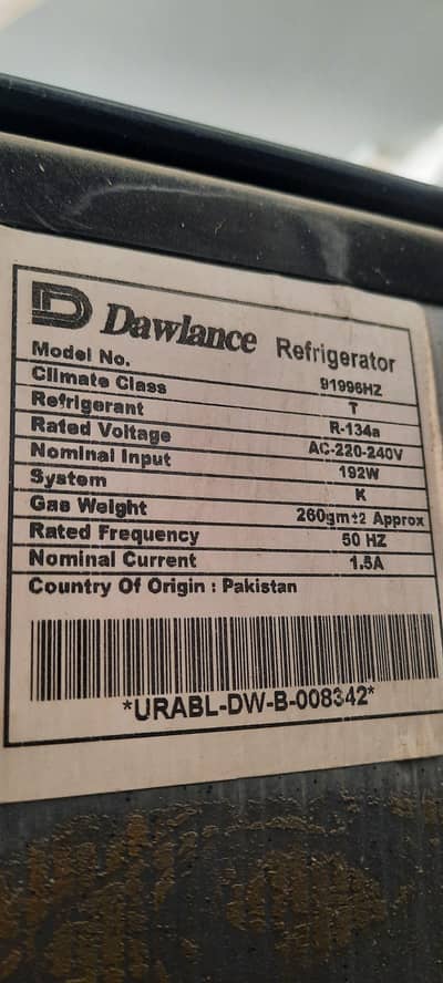 Dawlance refrigerator
