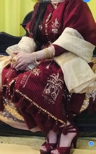 Ethnic brand dress maroon color