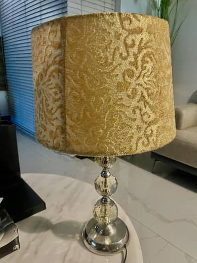 A pair of crystal lamps for sale