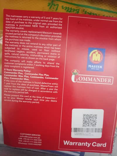 Molty Commander foam mattress is available for sale