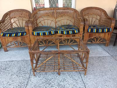Cane Chairs and Table