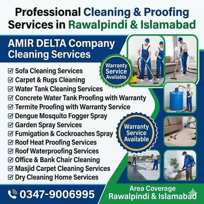 Sofa & Carpet Rugs Cleaning and dry, Water tank cleaning