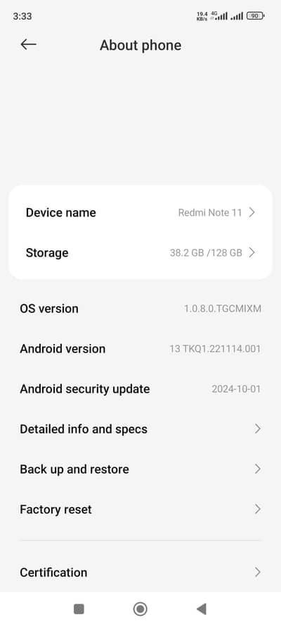 Redmi note 11 4+2/128 10500fix box