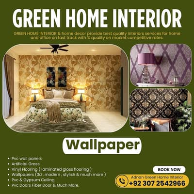 Wallpaper/ WPC Wall Panel/PVC Panel/ Ceiling/ Wooden Vinyl Floor/Blind