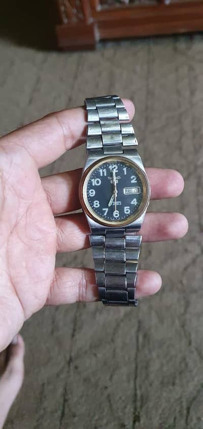 Vintage Orignal Seiko Black face watch