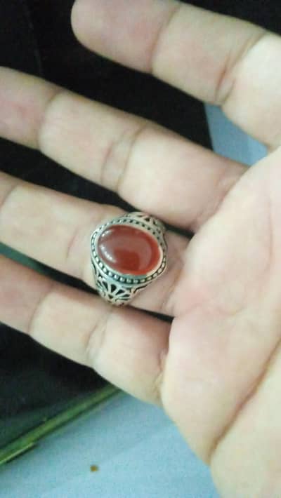 orignal Silver Ring 925 with Aqiq yamni