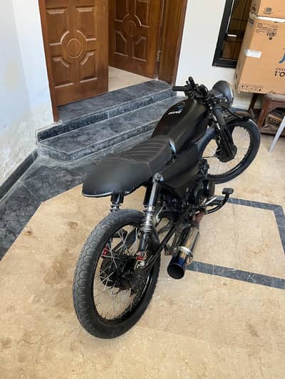 Road prince converted into cafe racer