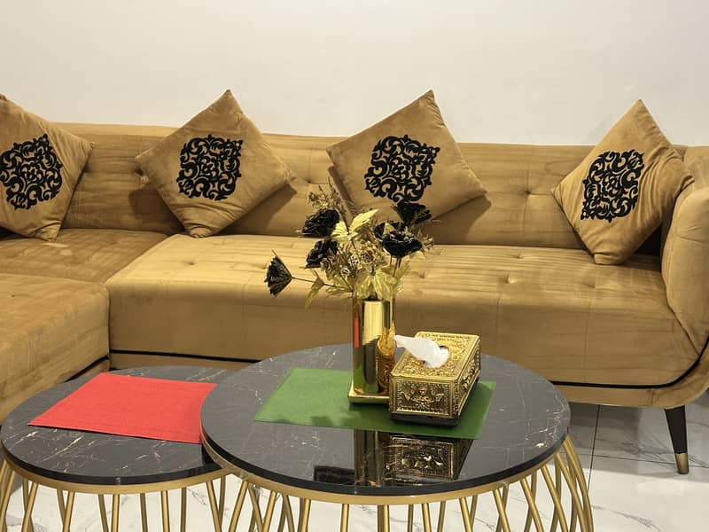 L shape sofa set 1