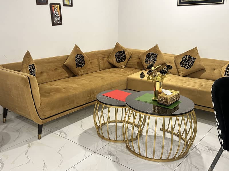L shape sofa set 2